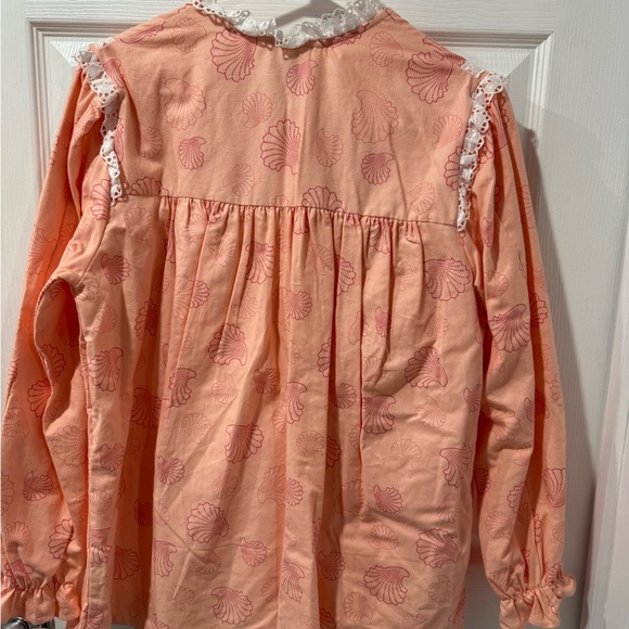 NWT vintage Flannel Nightwear set, with pants in Soft peach, bust size 36 - Picture 7 of 9